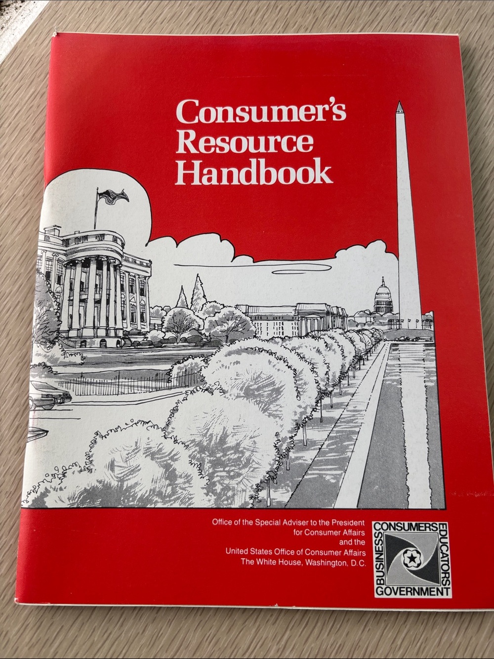 US Consumer's Resource Handbook 1984 Edition - Red Illustrated Cover